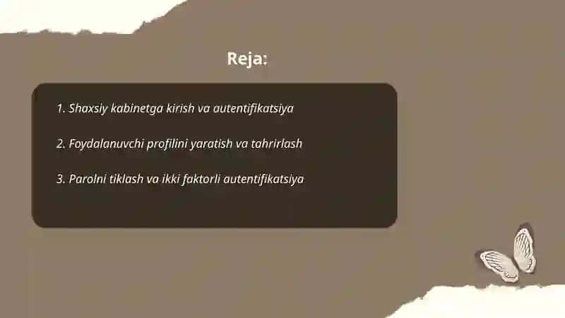 Universitet elektron platformasi shaxsiy kabinet qaytar aloqani amalga oshirish maʼlumotlarni joylashtirish taqdimoti 2
