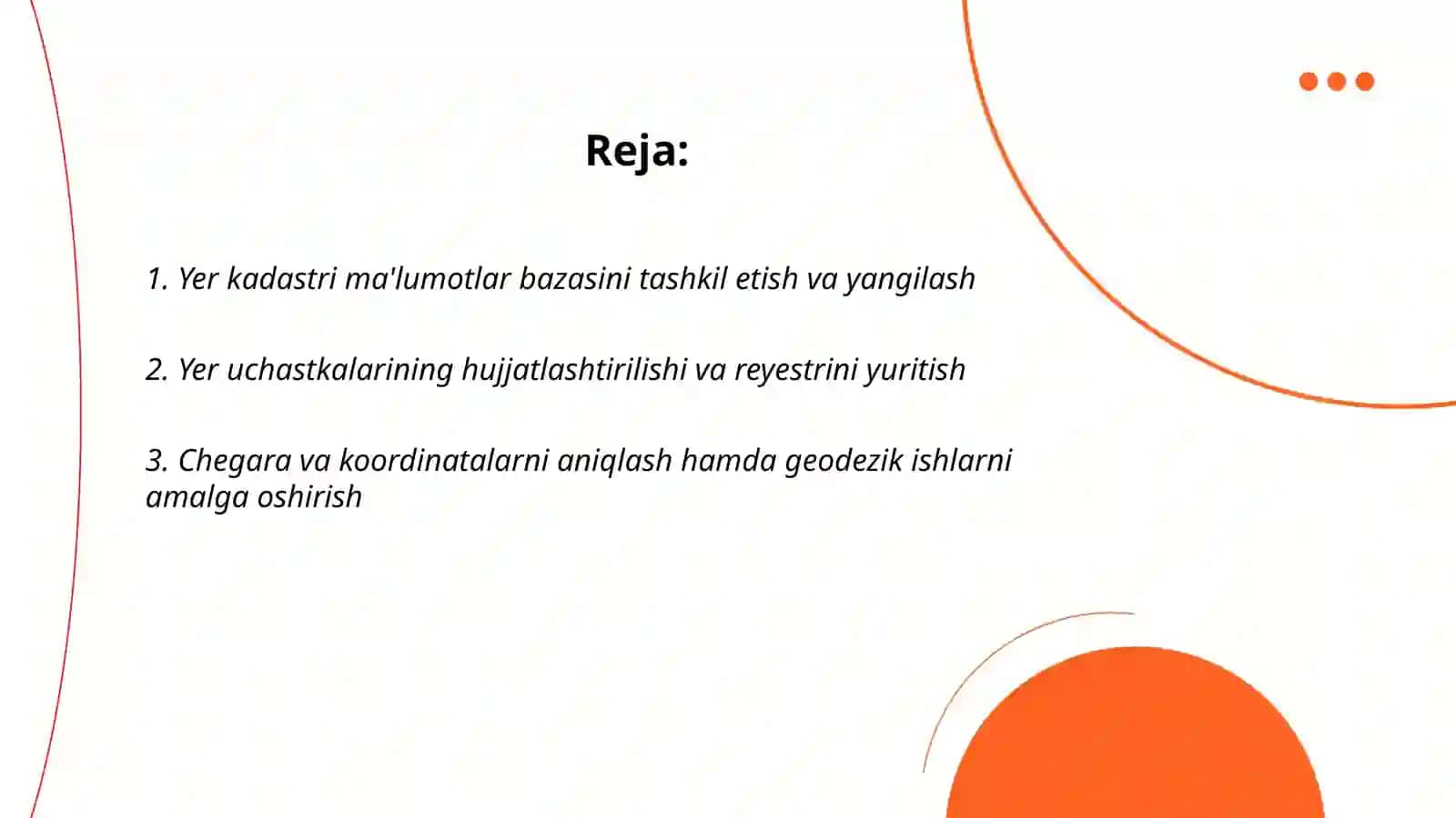 Yer kadastri ma'lumotlar bazasi 2