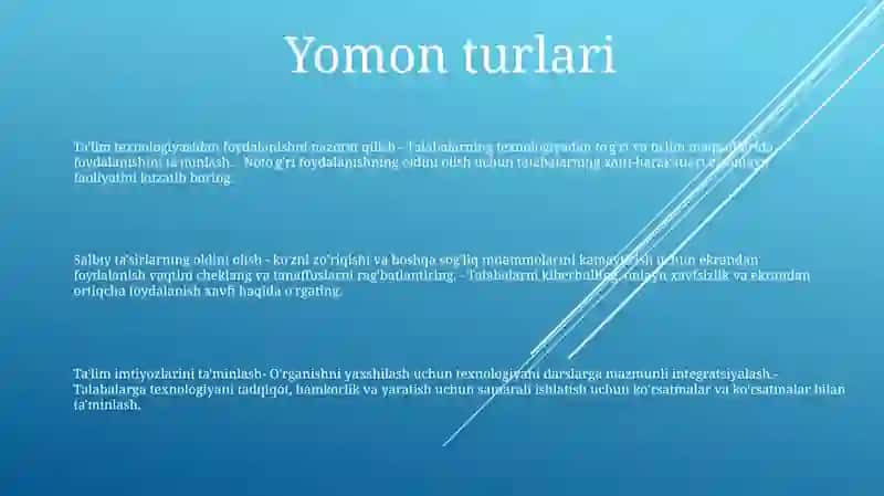 Bad Larning Ishlatilishidagi Nazorat 2