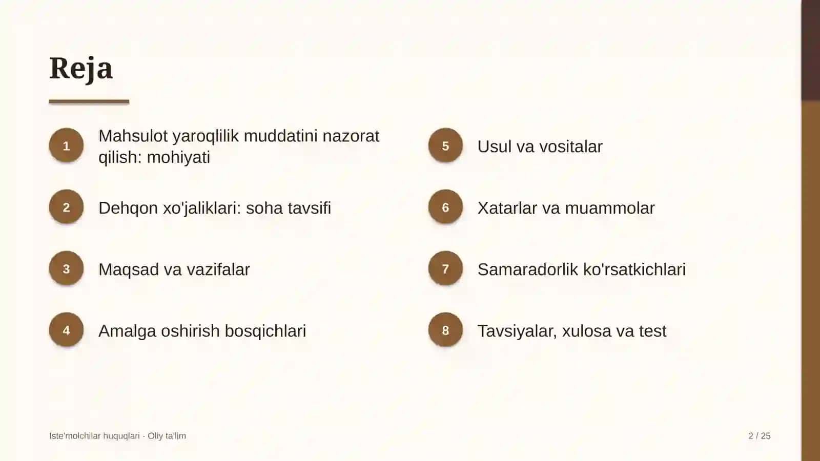 ISTE'MOLCHILAR HUQUQLARI · OLIY TA'LIM 2