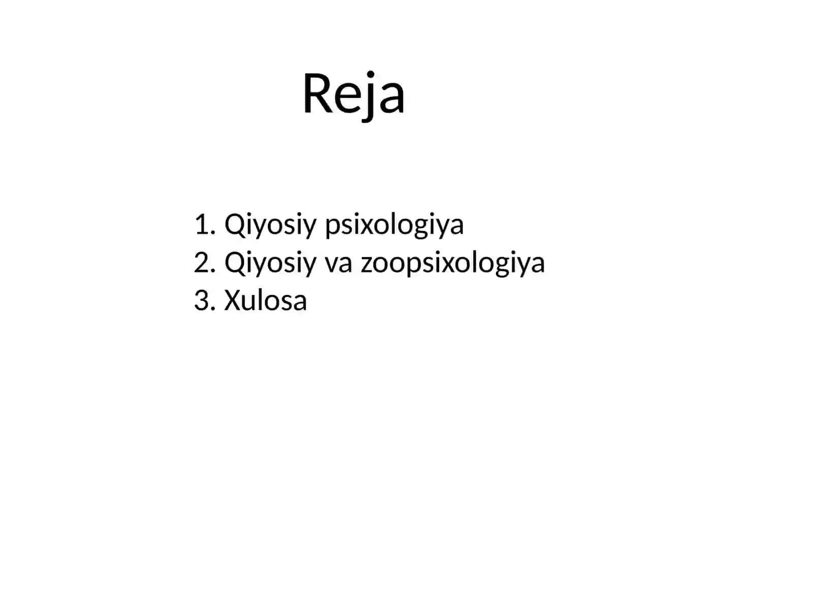 Qiyosiy psixologiya 2