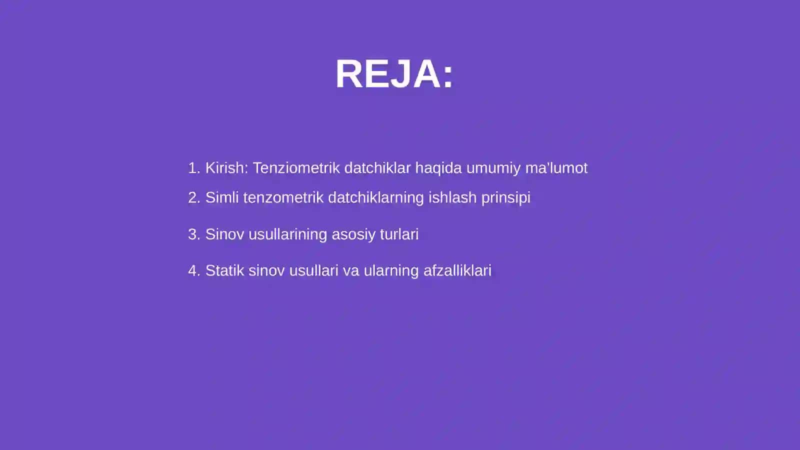Simli tenzometrik datchiklarni sinash usullari 2