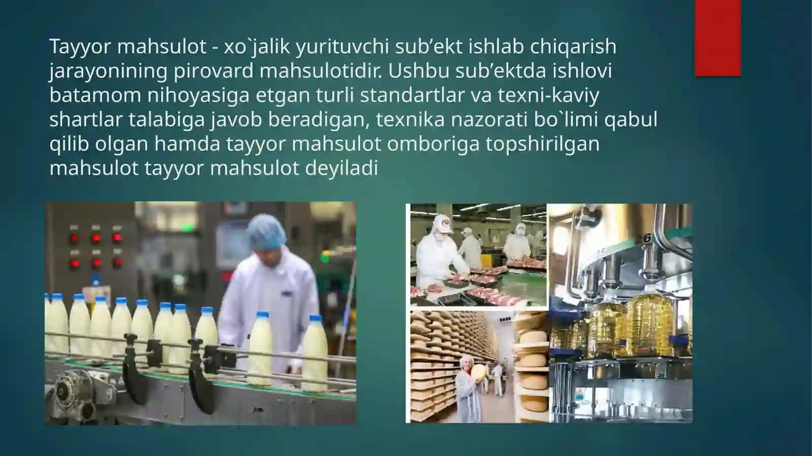 Tayyor mahsulot hisobi 2