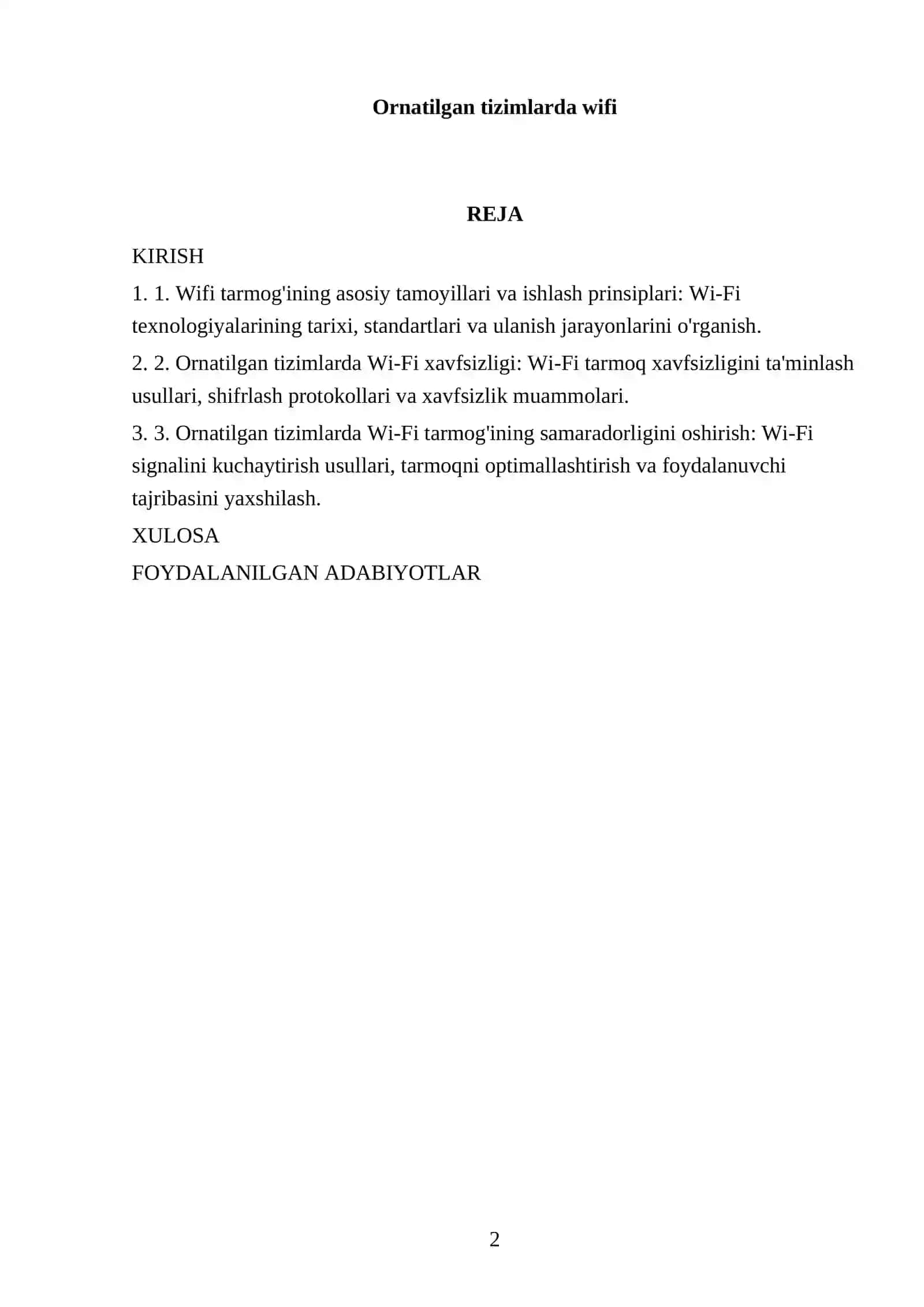 Ornatilgan tizimlarda wifi 2