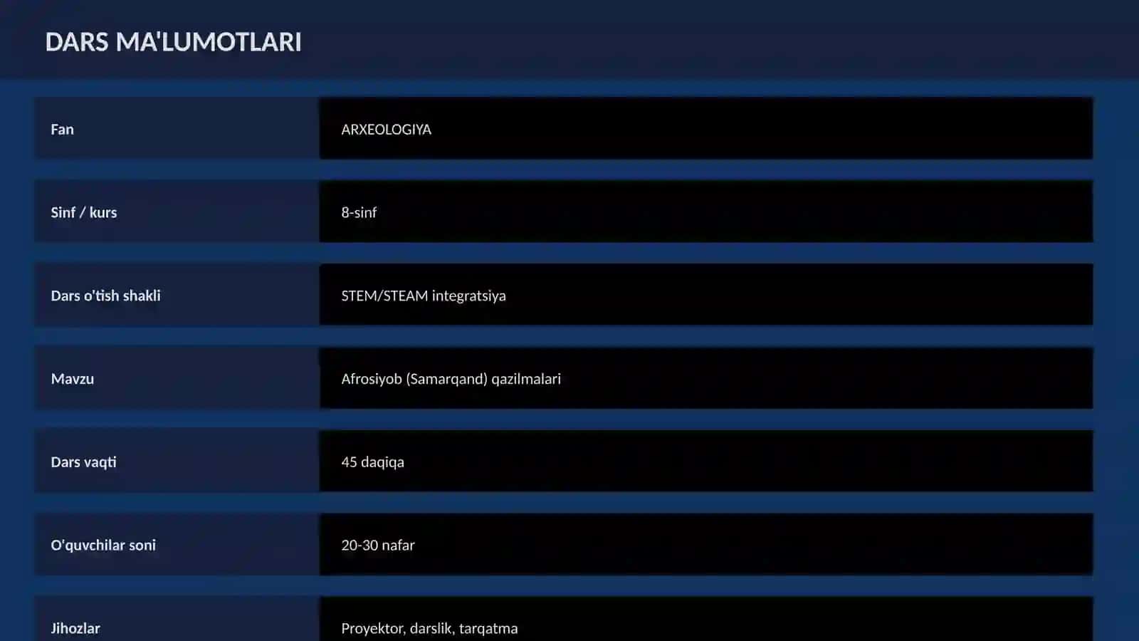 DARS ISHLANMA 2