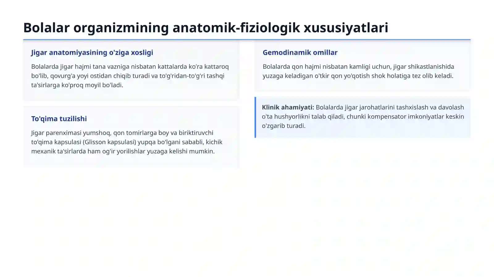Bolalarda Qorin Bo'shlig'i Jarohatlari: Jigar Shikastlanishlarida Xirurgik Yordam 2