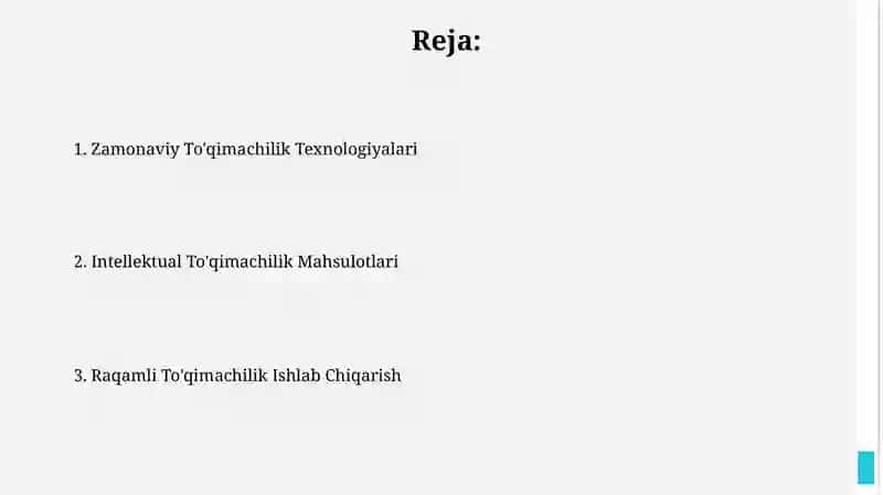 Zamonaviy To'qimachilik Texnologiyalari 2