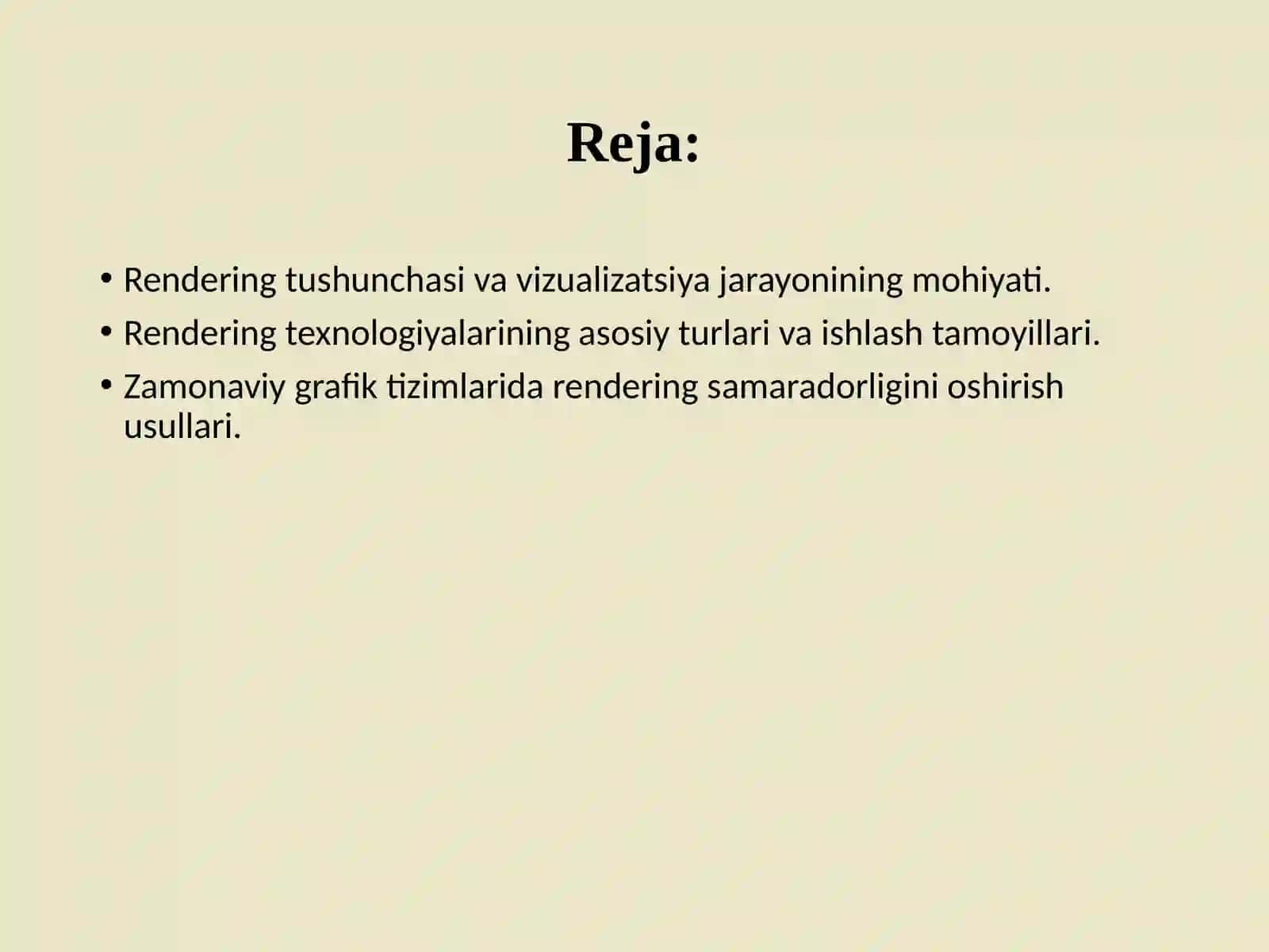 Rendering texnologiyalarning turlari 2