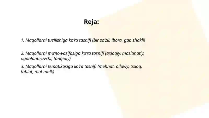 Halq maqollar tasnifi 2