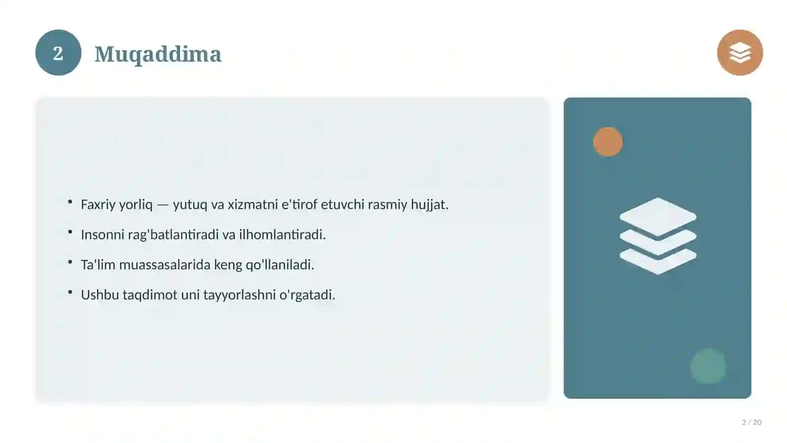 Faxriy yorliq o'qituvchilar uchun 2