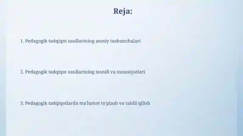 Pedagogik fanining ilmiy-tadqiqot metodlari 2