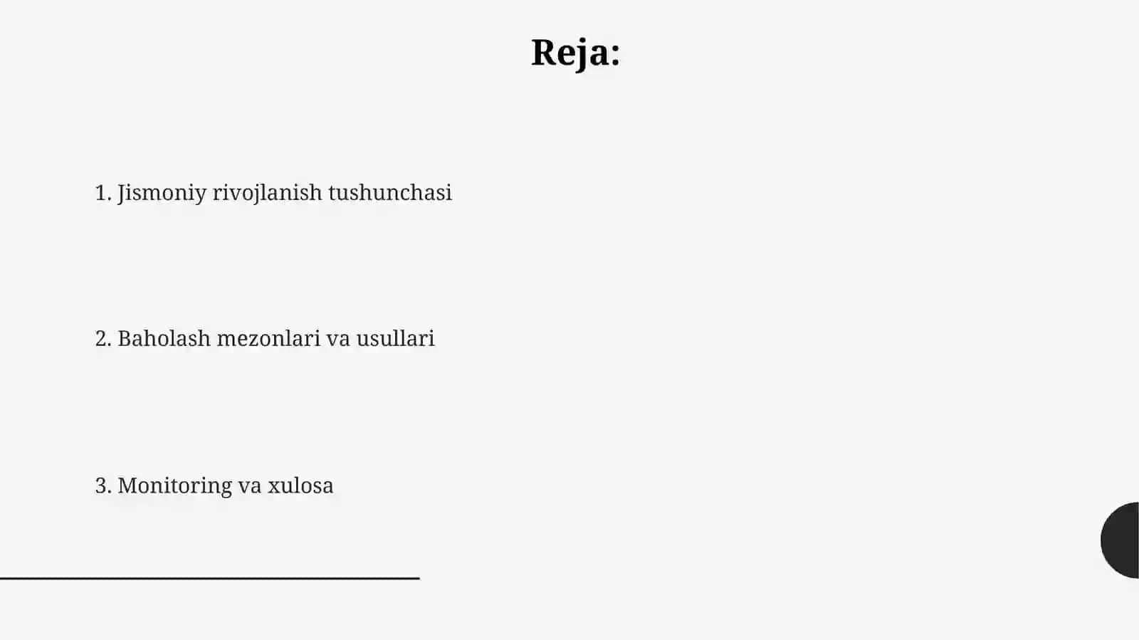 Maktabgacha ta'lim muassasalari dabolalarning jismoniy rivojlanishini baxolash 2