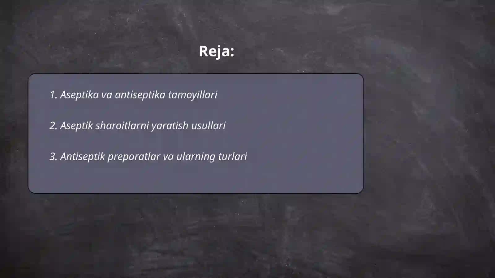 Aseptika va antiseptika tamoyillari 2