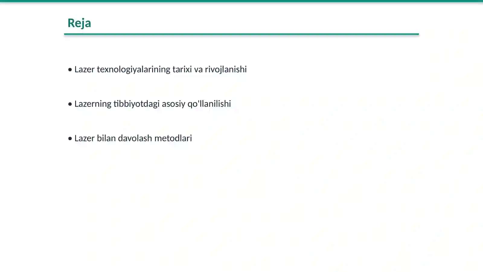 Lazerning tibbiyotta qollanilishi 2