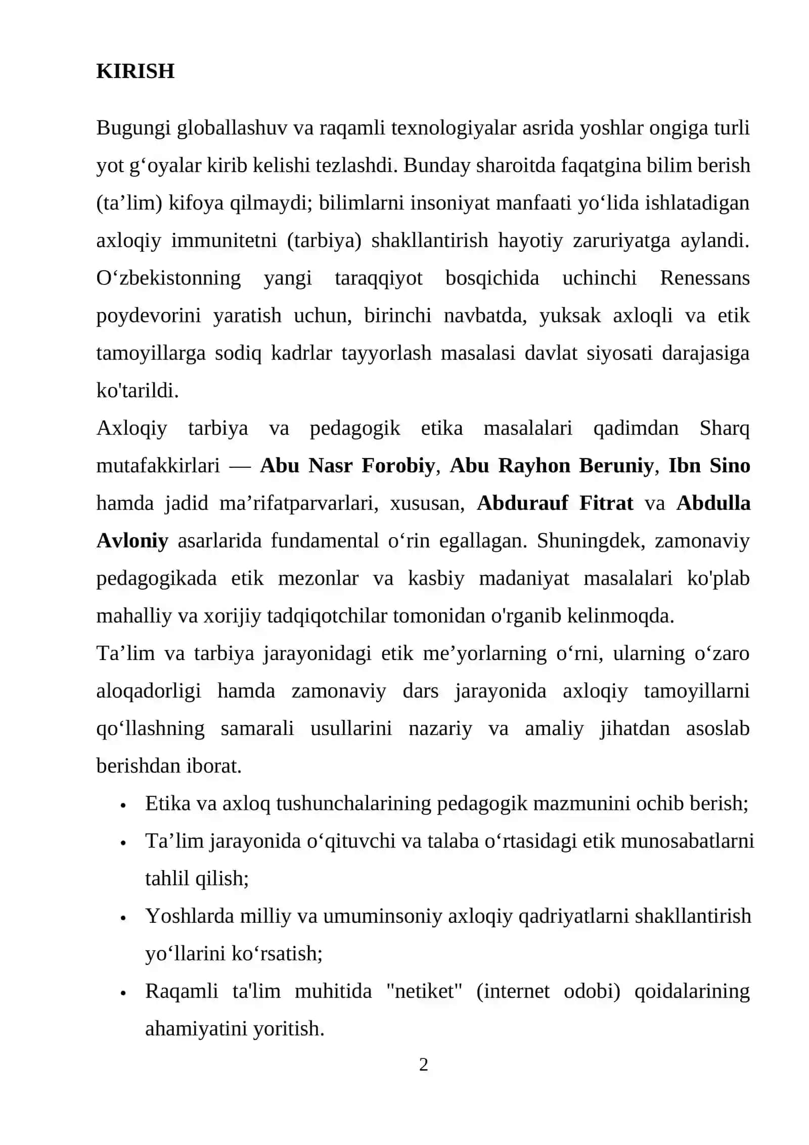 TALIM VA TARBIYANING ETIKA VA AXLOQIY ASOSLARI 2