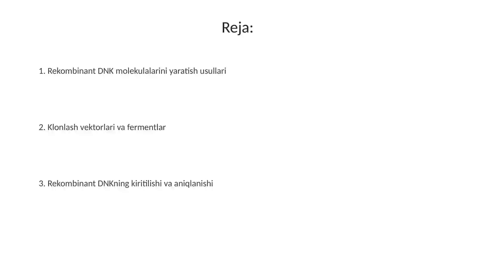 Recombinant DNK molekulalarining yaratishning metodlari 2