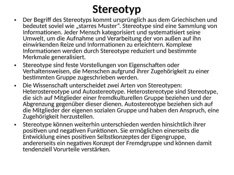 Stereotypen und Vorurteile 2