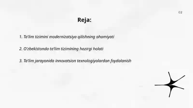 O'zbekistonda ta'lim tizimini modernizatsiya qilish va uning huquqiy, me'yoriy asoslari 2