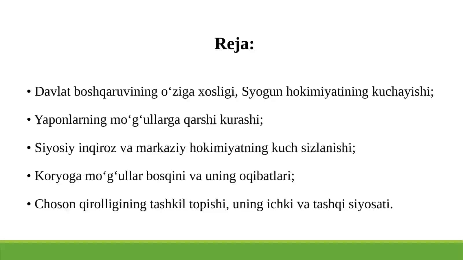 O‘rtaasrlarda Yaponiya va Koreya 2