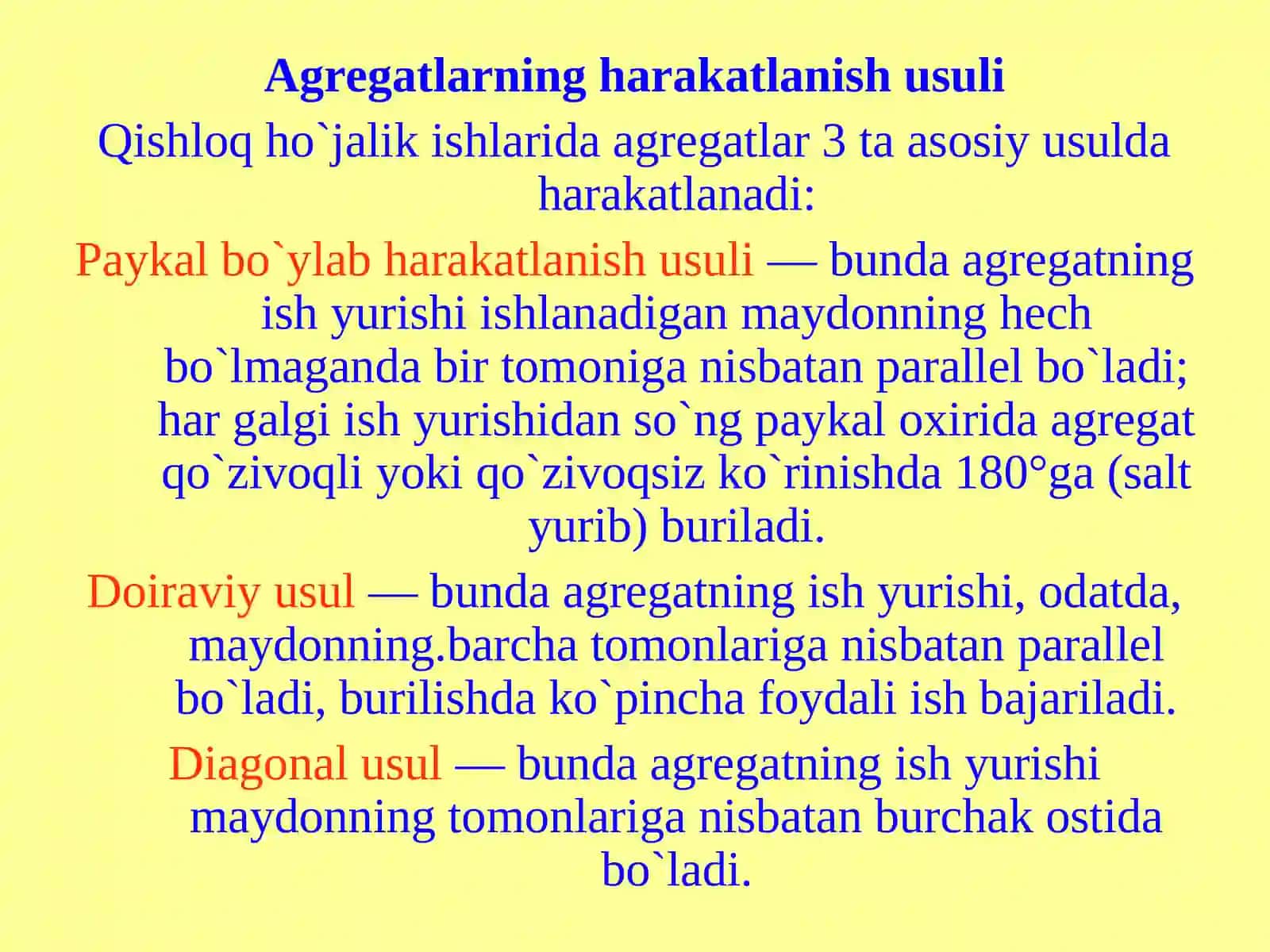 QISHLOQ XO`JALIGIDA MEXANIZATSIYALASHGAN ISHLAR TEXNOLOGIYASI 2