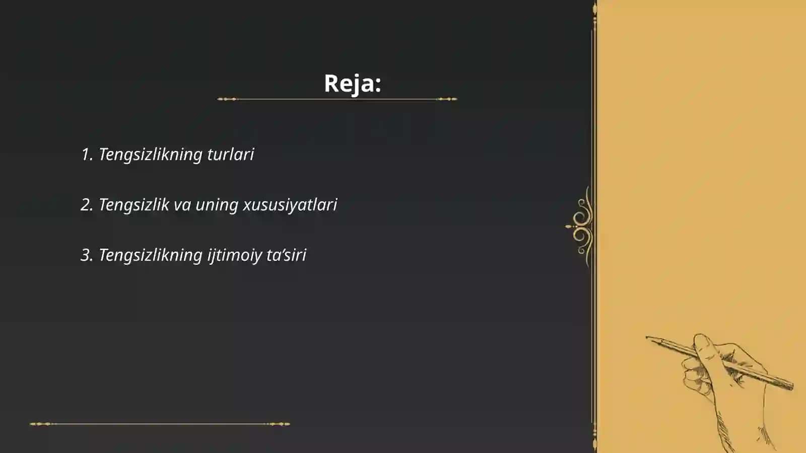Tengsizlikning turlari 2