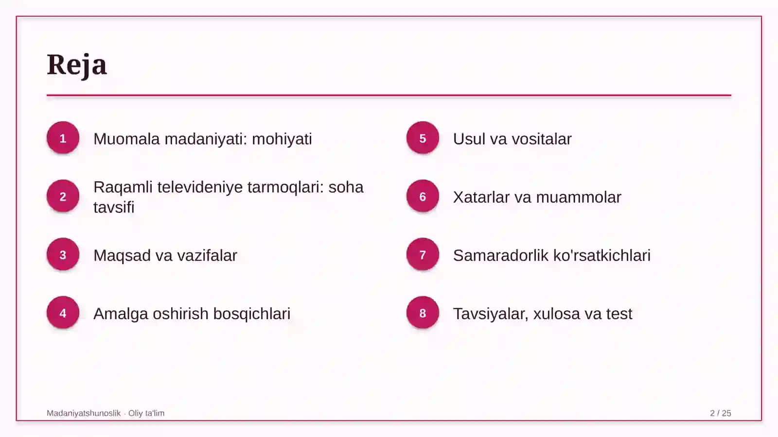 Raqamli televideniye tarmoqlarida muomala madaniyati 2