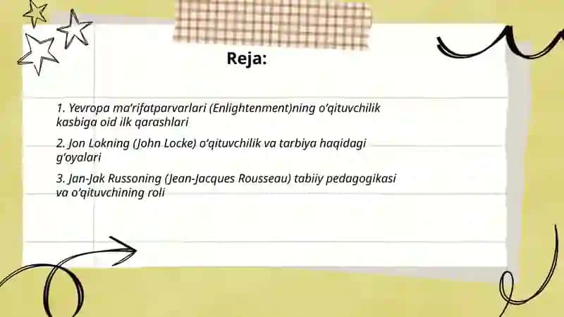 Gʻarb mamlakatlari allomalarning oʻqituvchilik kasbiga oid ilk qarashlari 2