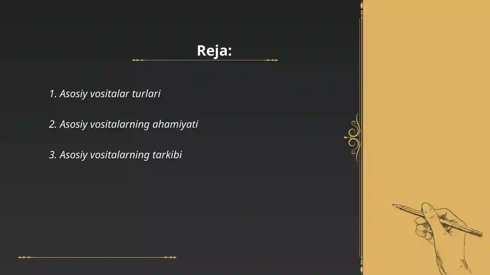 Asosiy vositalarning tarkibi tuzilishi va dinamikasi tahlili 2