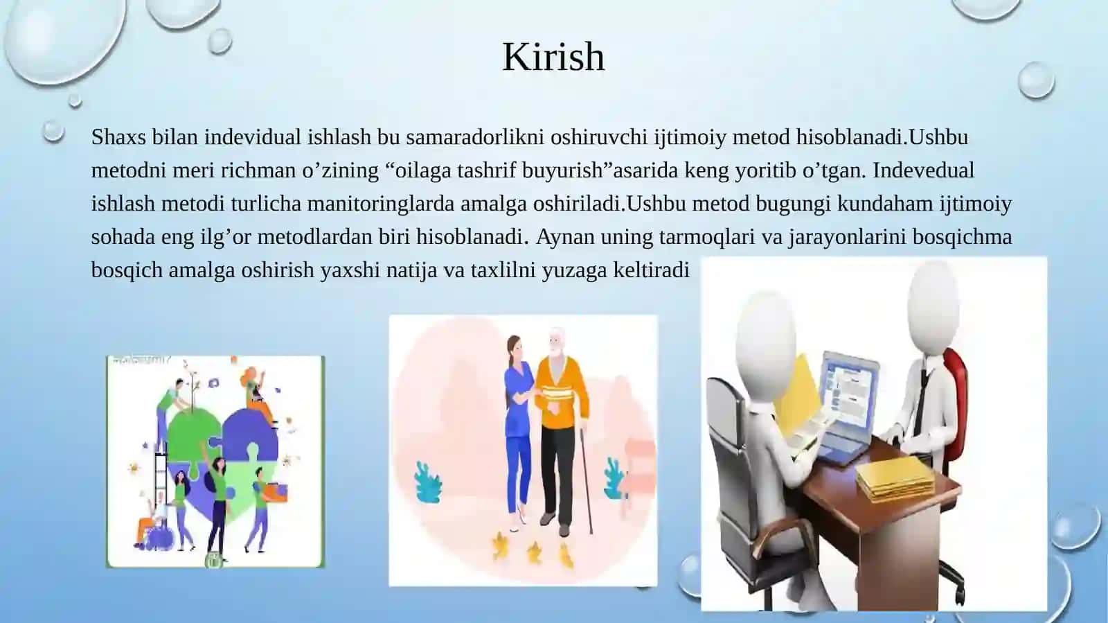 Ijtimoiy ishda induvidual ishlash metodi 2