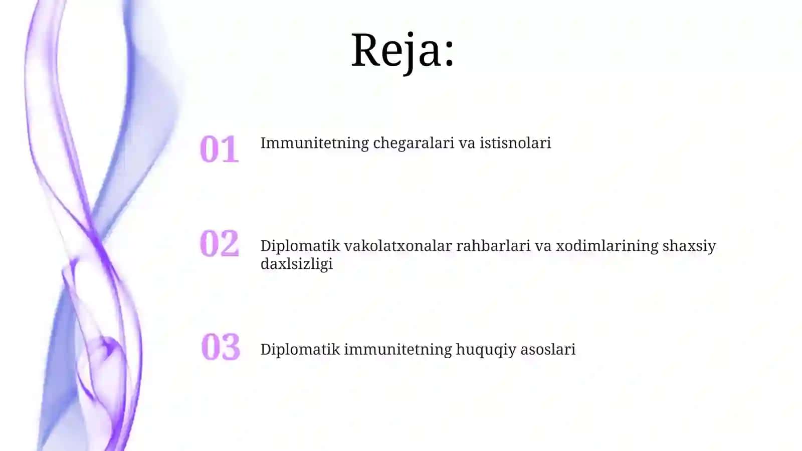 Diplomatik vakolatxonalarning rahbarlari va xodimlarining shaxsiy immuniteti 2