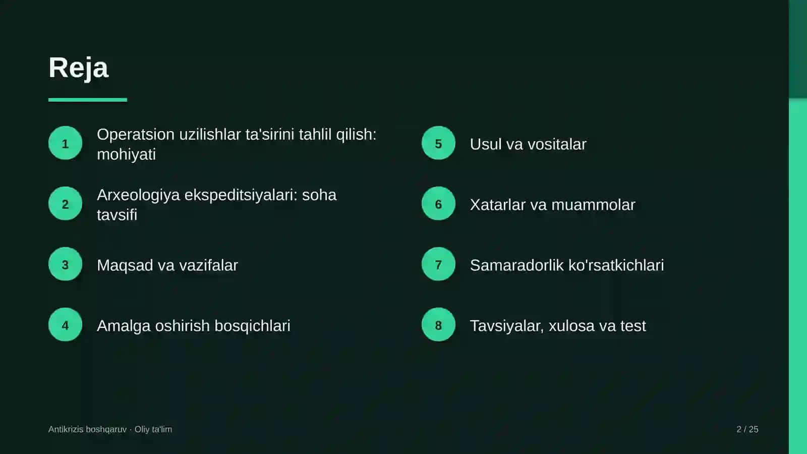 Arxeologiya ekspeditsiyalarida operatsion uzilishlar ta'sirini tahlil qilish 2