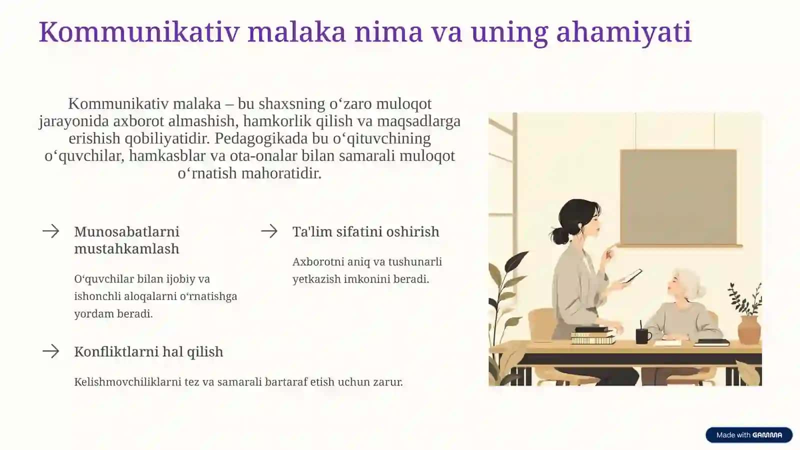 Kommunikativ malaka va pedagogik ta’sir ko‘rsatish: Samara va rivojlanish sirlari 2