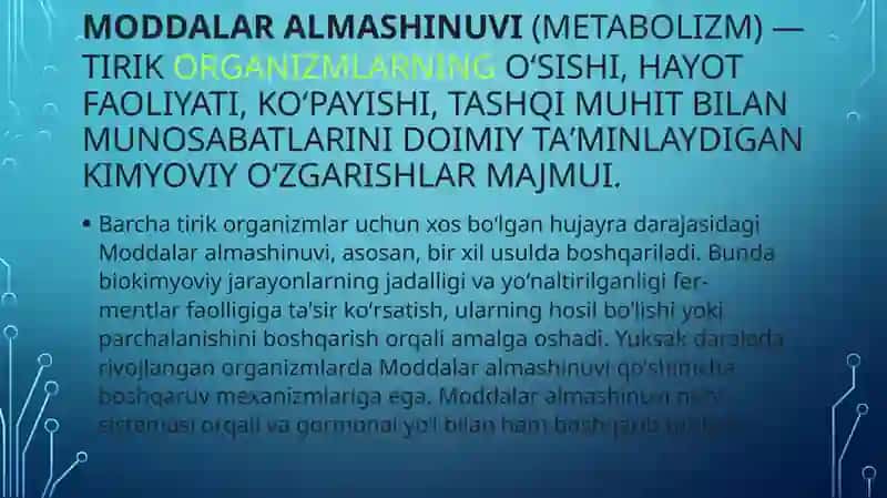 Katabolizmning umumiy yòllari 2