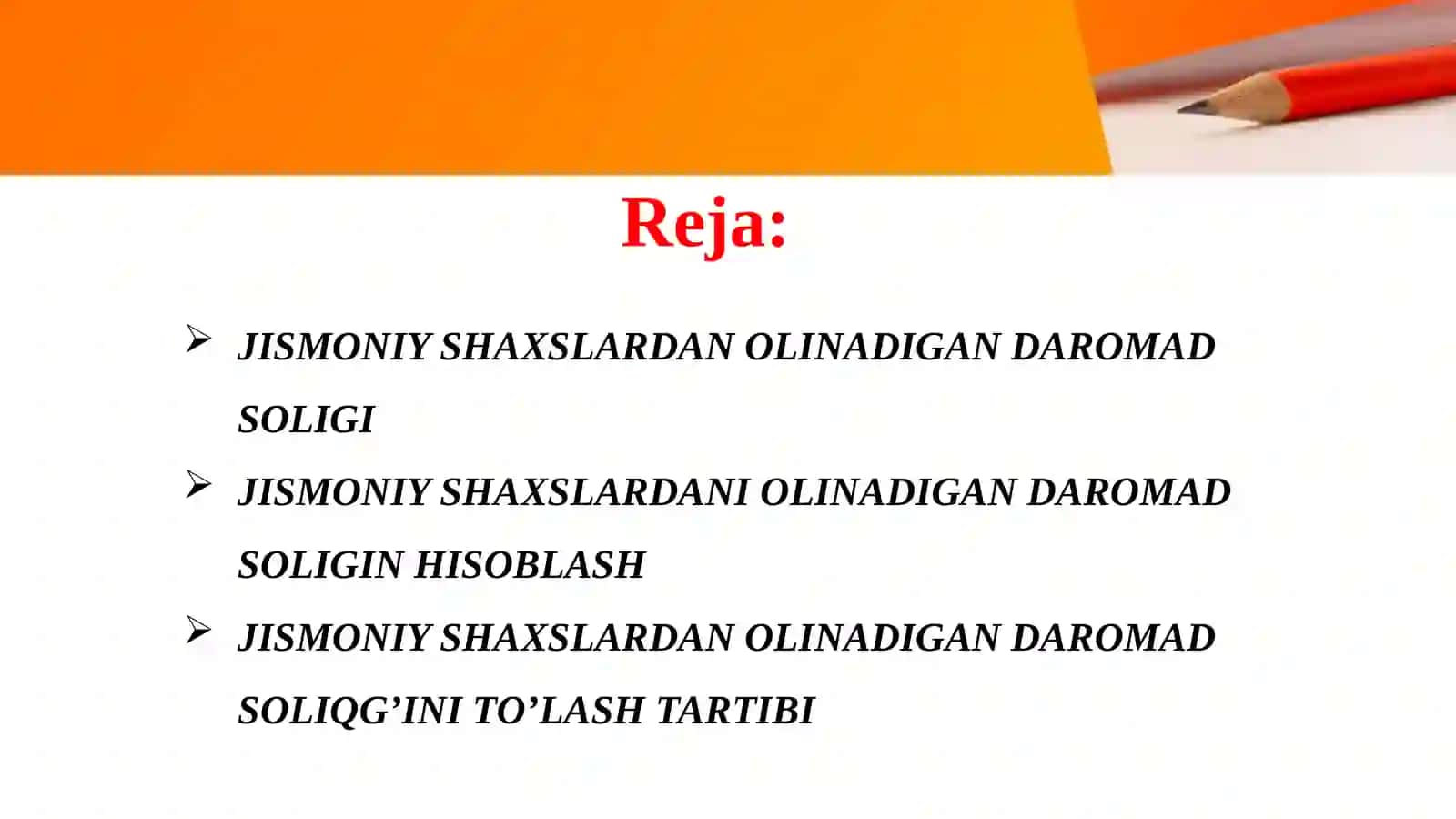 JISMONIY SHAXSLARDAN OLINADIGAN DAROMAD SOLIGI 2