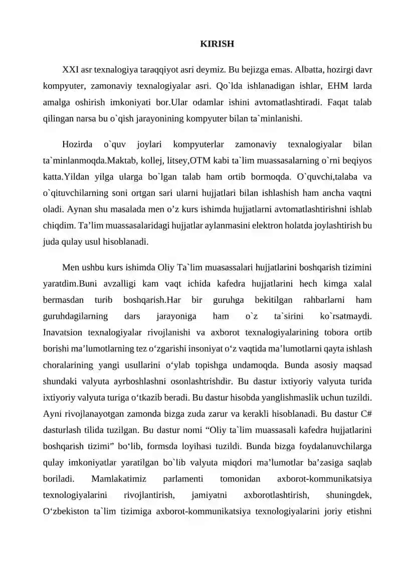 Oliy Ta'lim Muassasalari hujjatlarini boshqarish tizimi 2