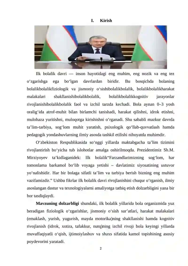 Ilk bolalik davrida fiziologik va jismoniy rivojlanish 2