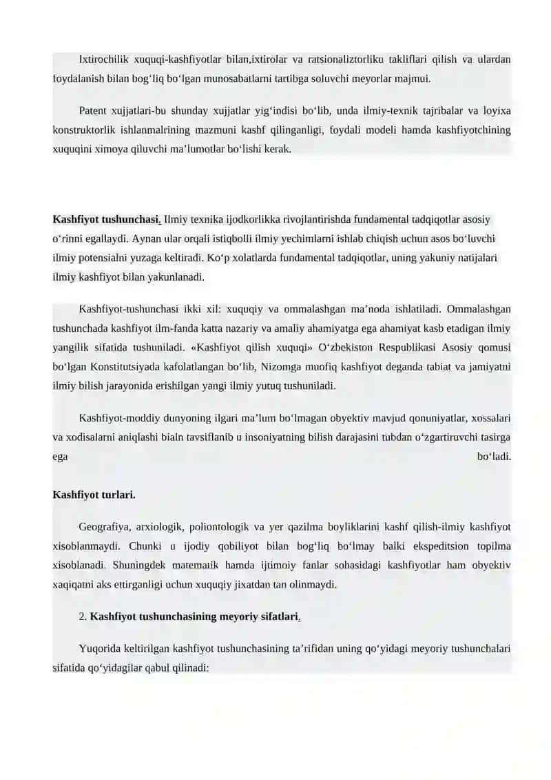 Kashfiyot-texnik masalalar yechishning ilmiy asosi sifatida 2