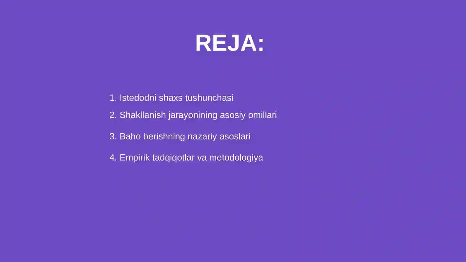Istedodni shaxsda shakllanishiga baho berish 2