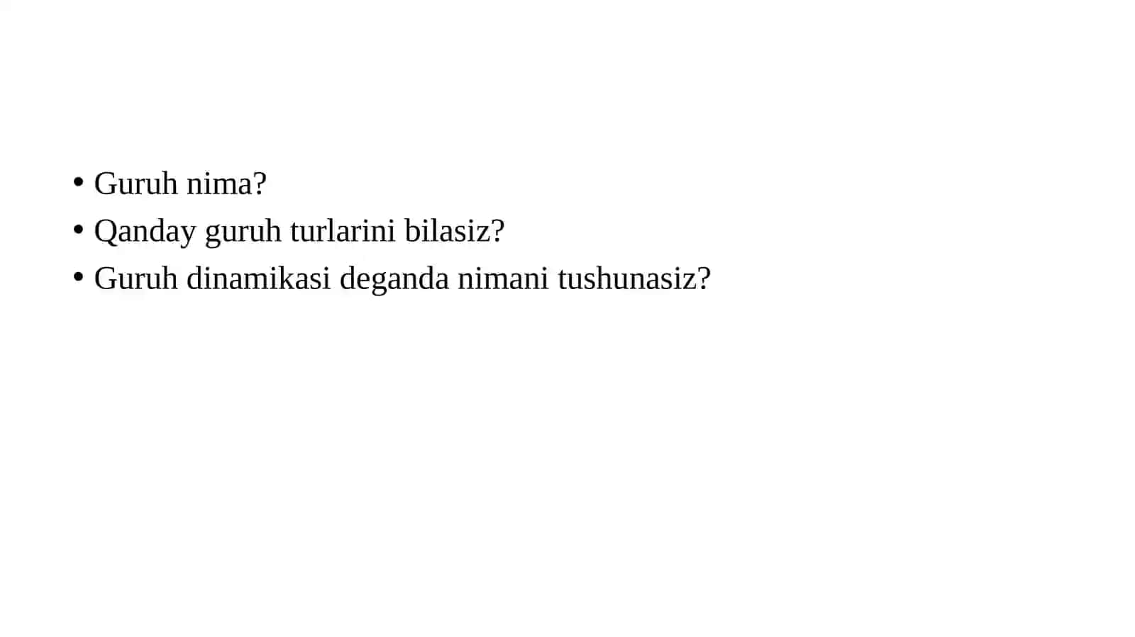 Guruh dinamikasi 2