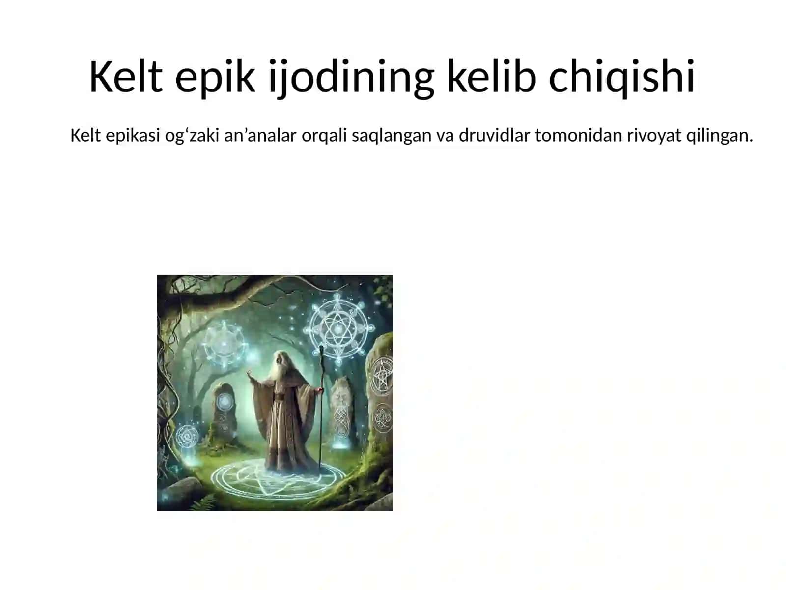 Kelt xalqlarining epik ijodi 2
