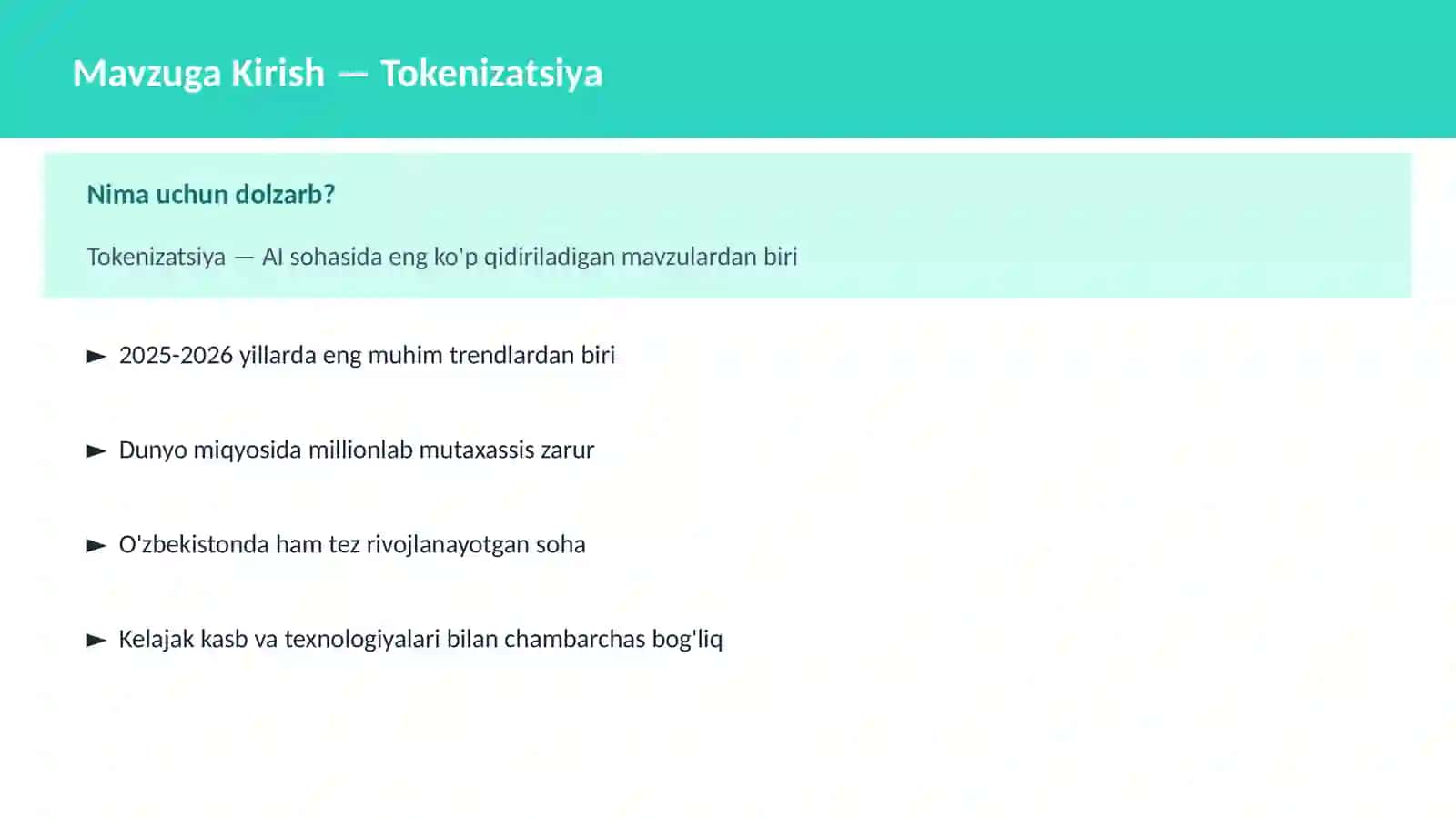 AI | NLP TABIIY TIL QAYTA ISHLASH 2