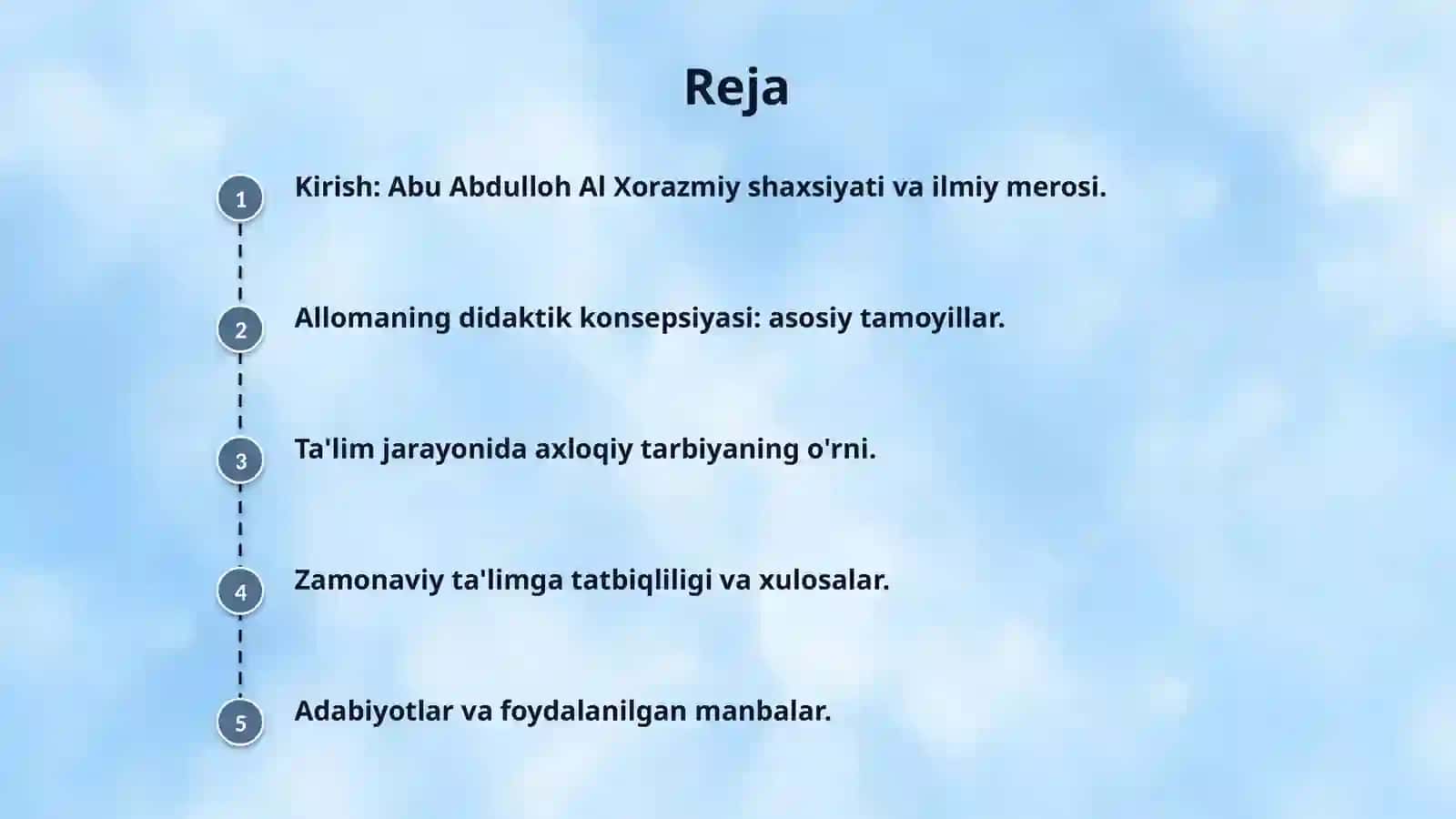 Abu Abdulloh Al Xorazimiyning didaktik goyalari . 2