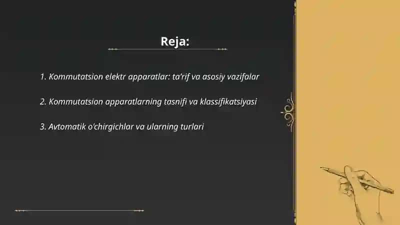 Kommutatsion elektr apparatlar va ularning turlari 2
