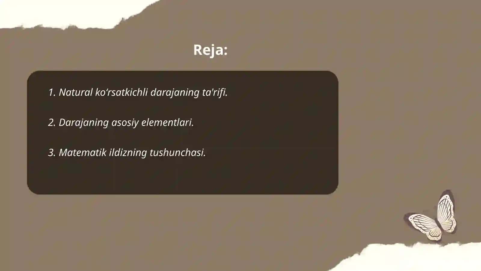 Natural koʻrsatkichli darajaning arifmetik ildizi va uning xossalari 2