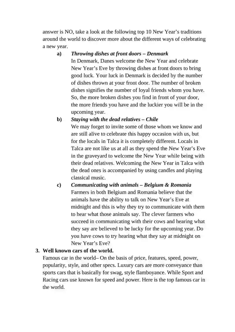 Topics for oral speech 2