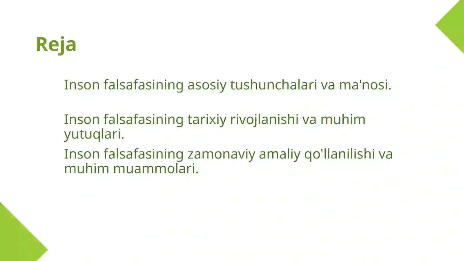 Inson Falsafasi 2