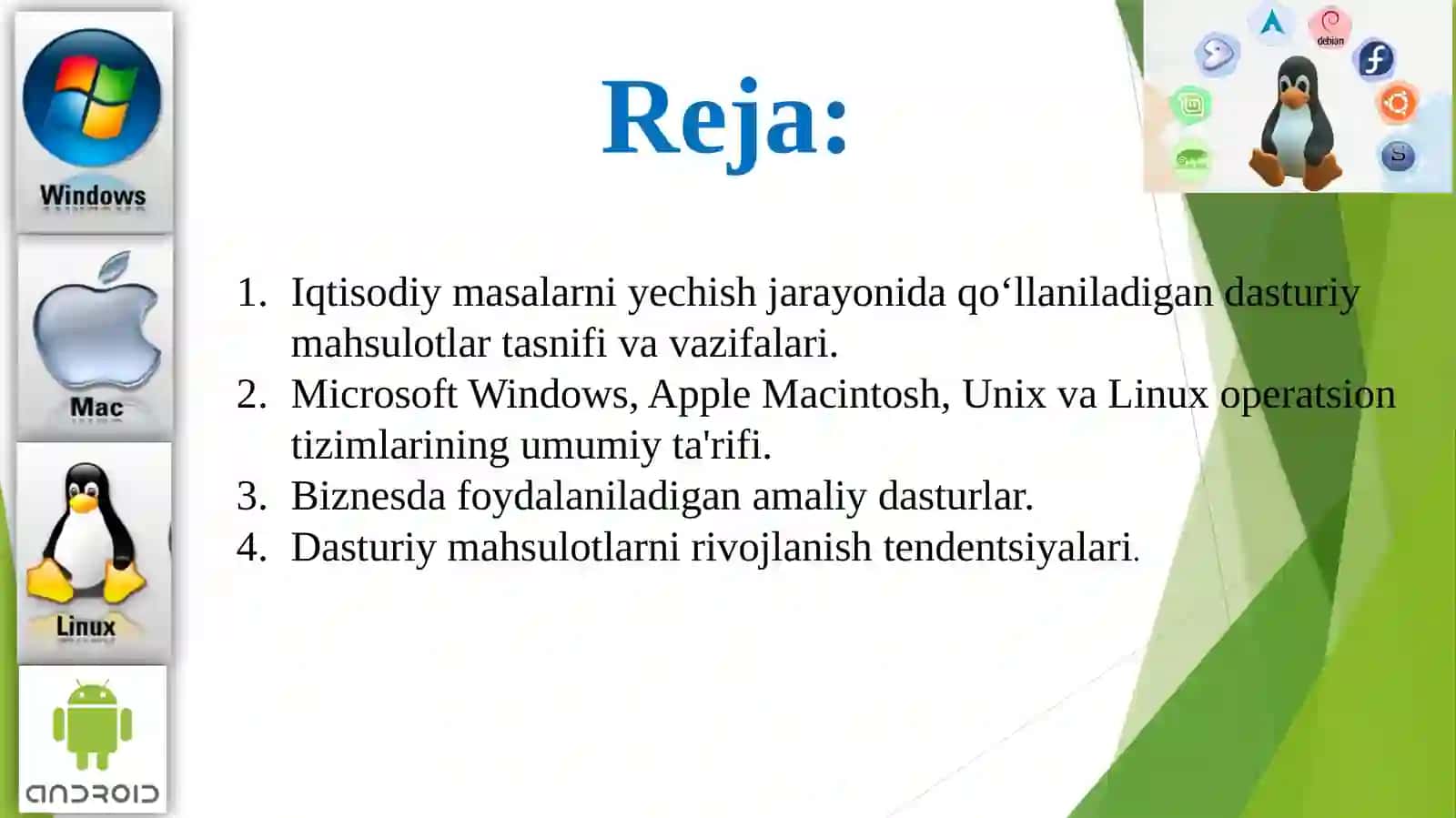 4-MA`RUZA. DASTURIY TA’MINOT VA UNING RIVOJLANISH TENDENSIYALARI 2