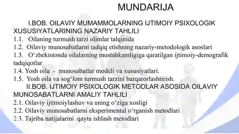yosh oilalarning ijtimoiy va psixologik muamolari 2