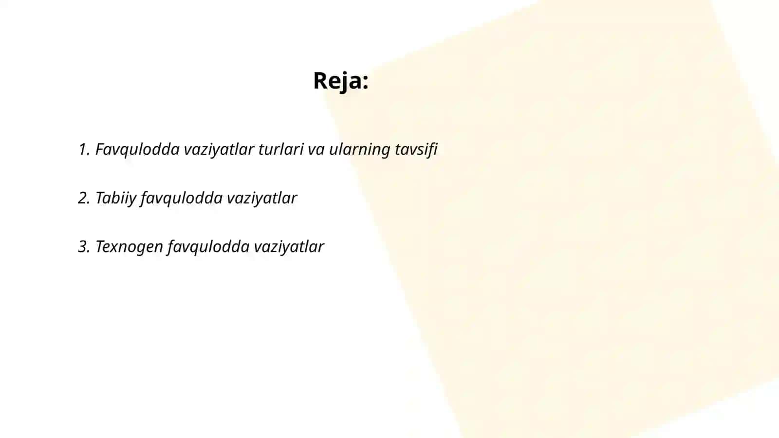 Hayot xavfsizligi fanidan referat 2
