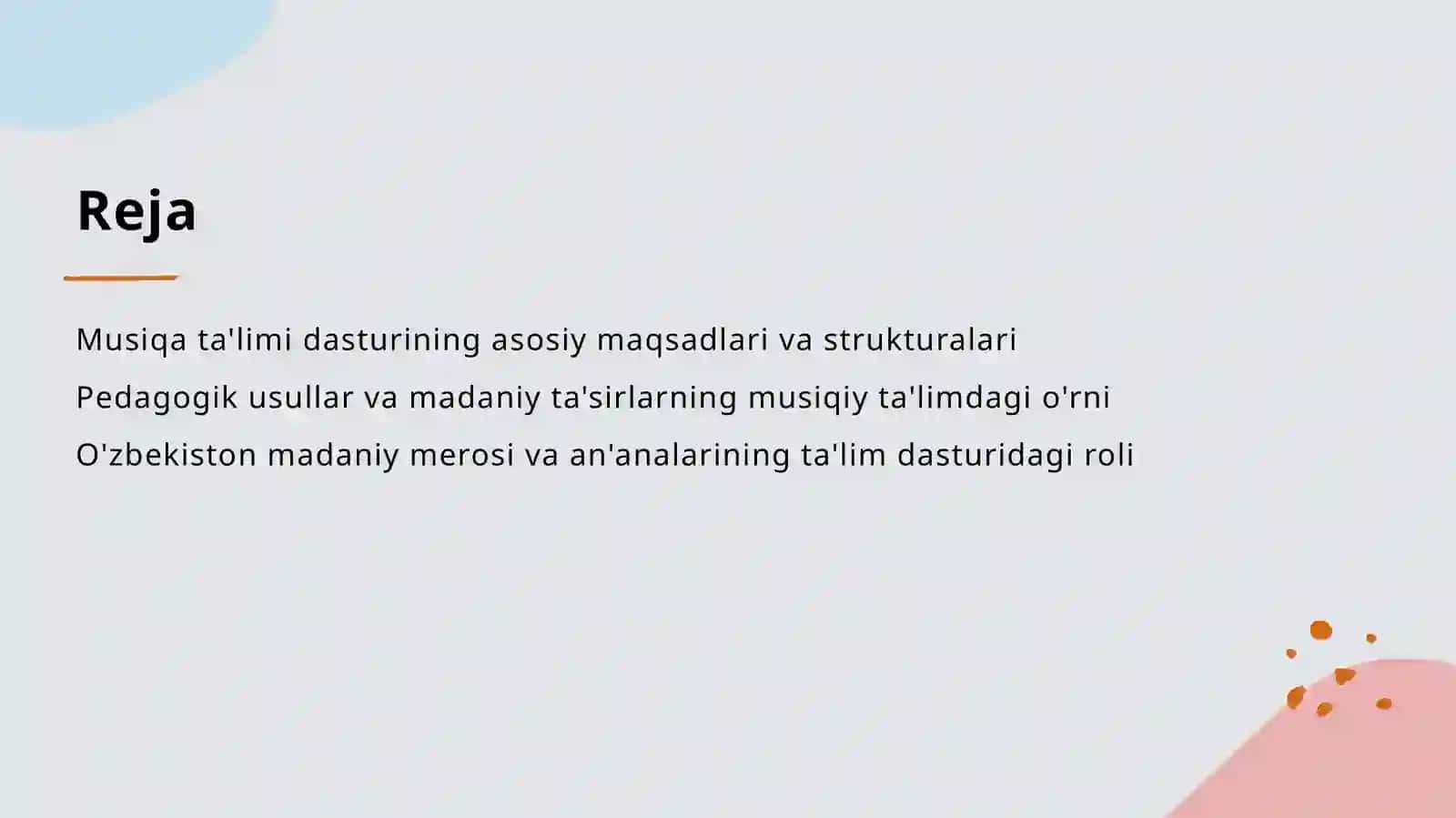 Musiqa ta'limi dasturining xususiyatlari 2